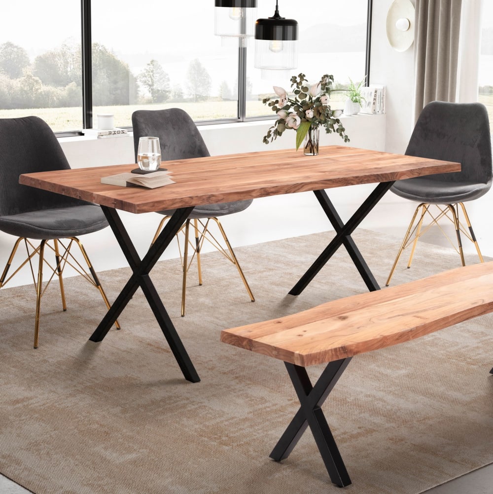 Esstisch aus Akazie Massivholz, 120 cm Braun - Maisons Du Monde