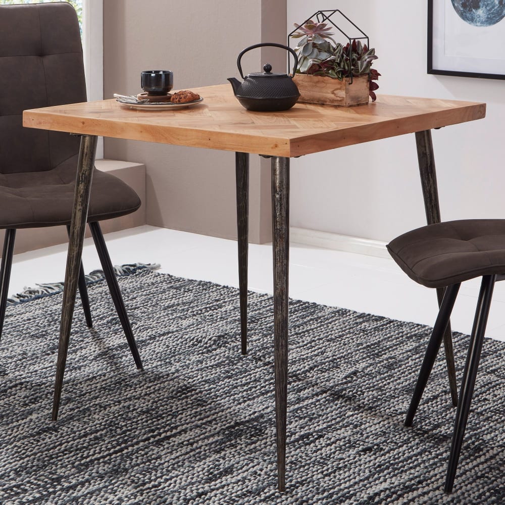 Esstisch 80 cm aus Akazie Massivholz, Braun - Maisons Du Monde