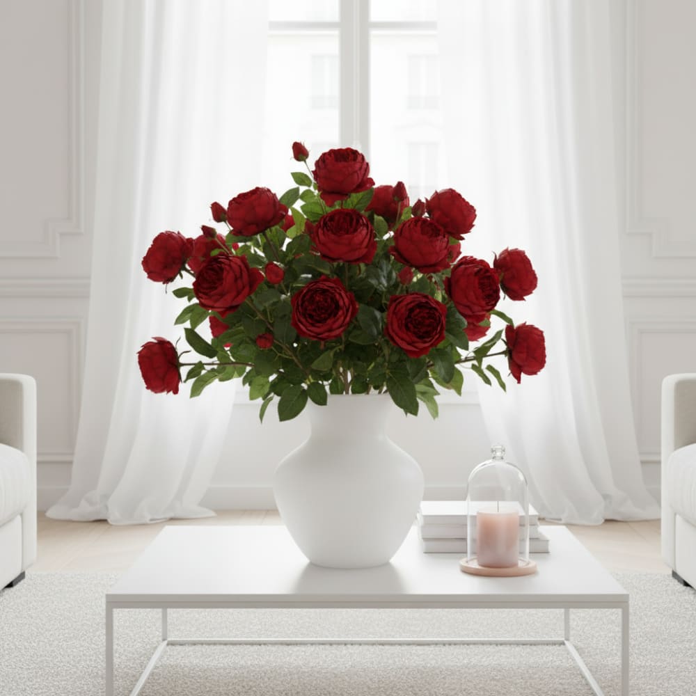 Künstlicher geschlossener Rosenstiel H80, Rot - Maisons Du Monde