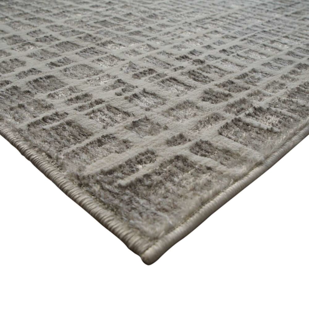 Tapis moderne à motifs carrés beige ivoire 120x170 — vue 4