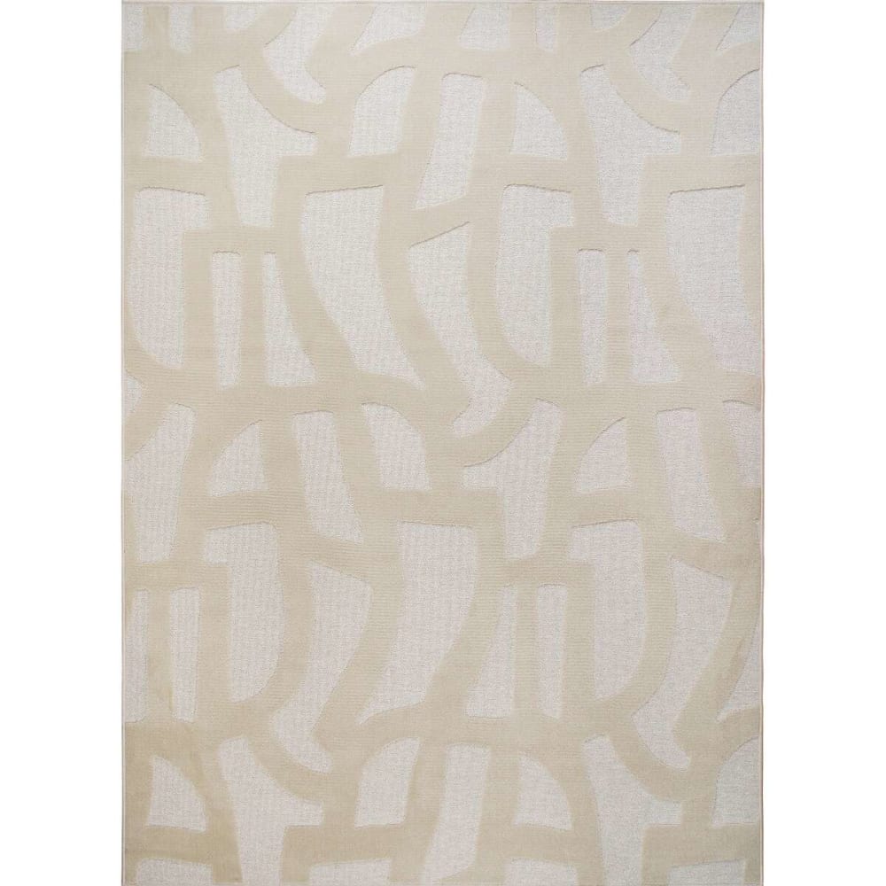 Grafikteppich mit Reliefmustern ecru 160x230 - Maisons Du Monde