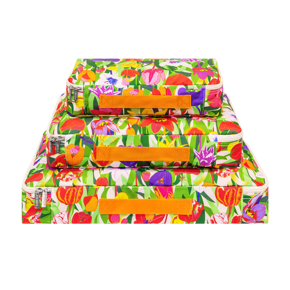 Set de 3 bolsas de viaje  multicolor poliéster  0 x 8 x 32 cm