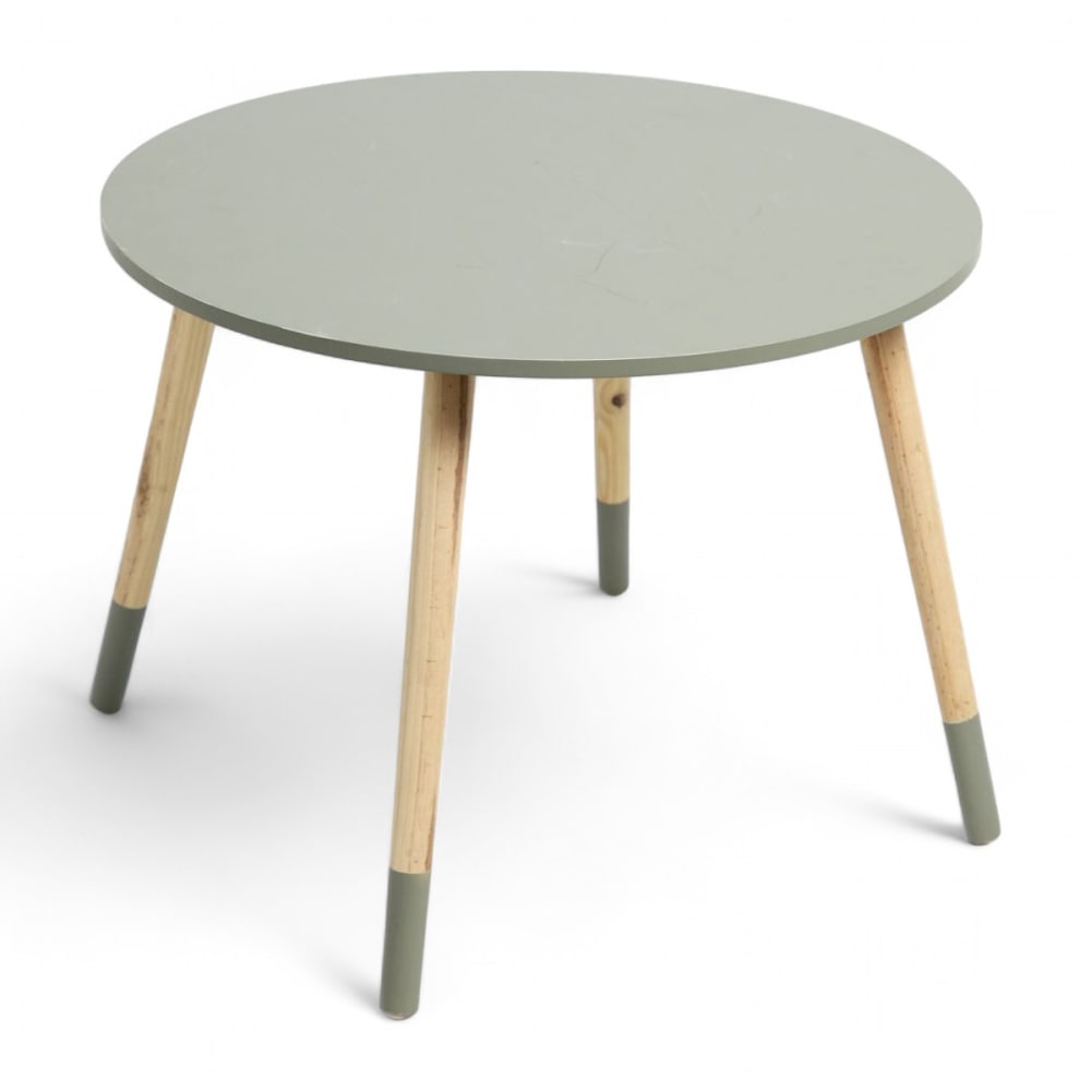 Table ronde enfant bois  60x60x43 cm Sauge