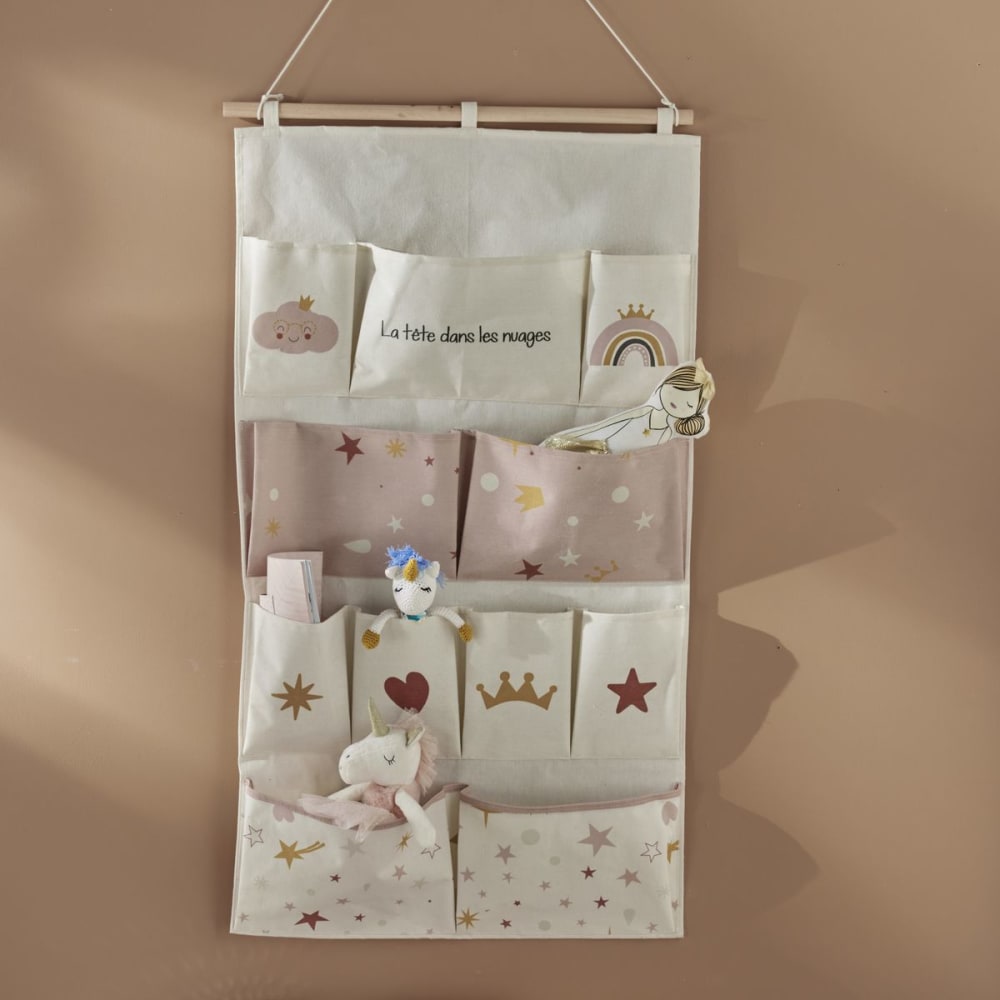 Rangement mural xl tissu  110x60 cm blanc - Maisons du Monde