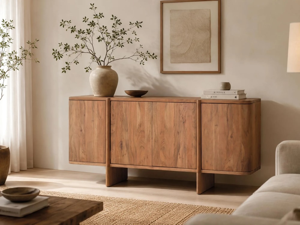 Handgefertigtes Sideboard aus Akazienholz 170 cm - Maisons Du