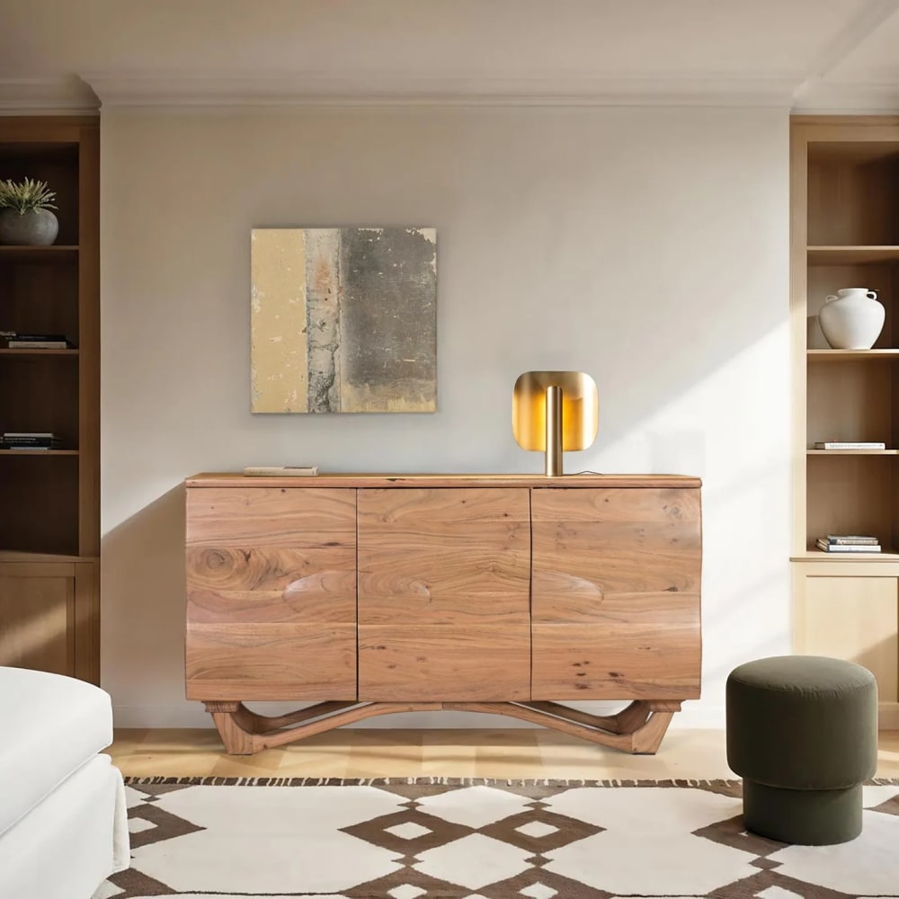 Buffet fabriqué à la main en bois d'acacia 140cm - Maisons du Monde
