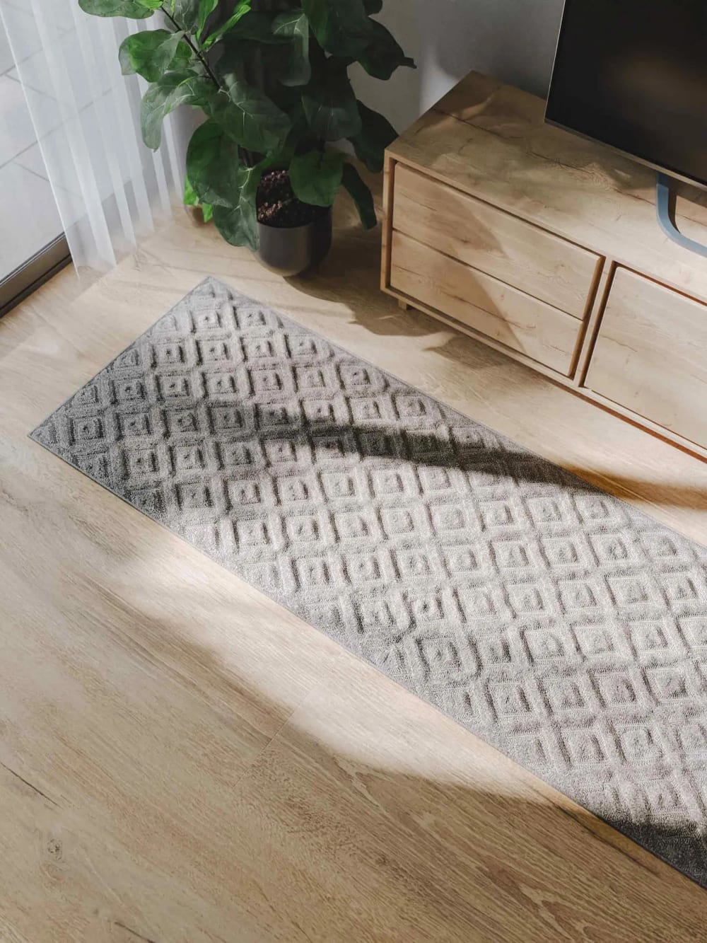 Tapis de couloir gris clair 80x250 — vue 4