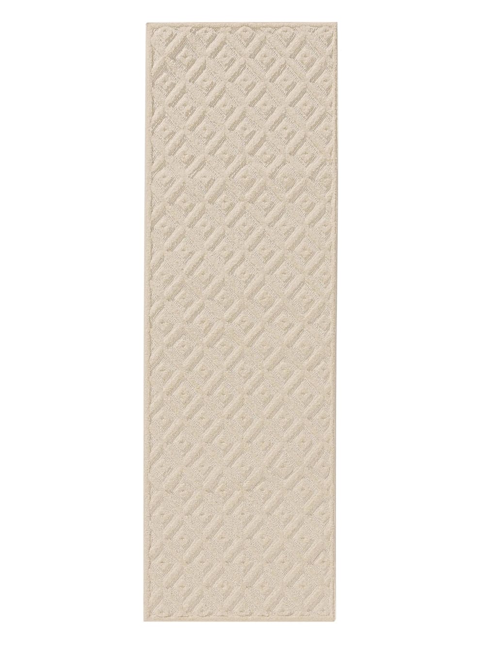 Tapis de couloir crème 70x200