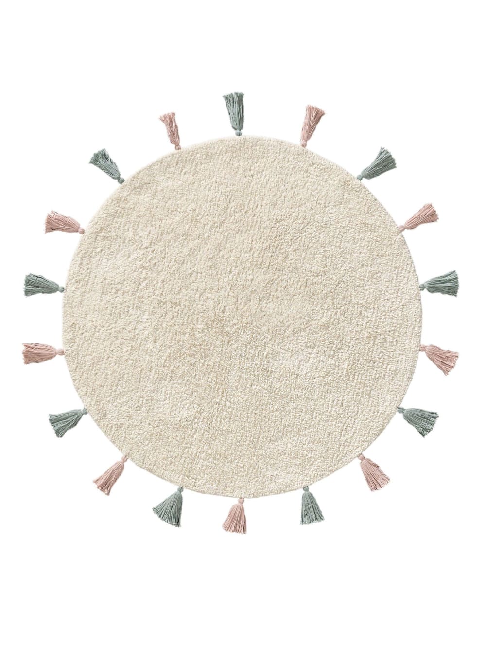 Tapis lavables pour enfants crème D 100 rond