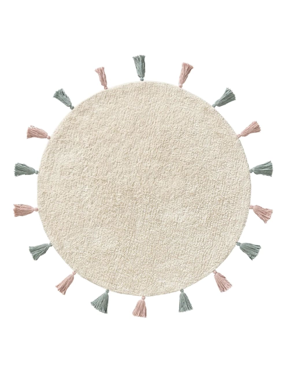 Benuta Waschbarer Kinderteppich cream D 100 rund style modern BEIGE BAUMWOLLE Kinder