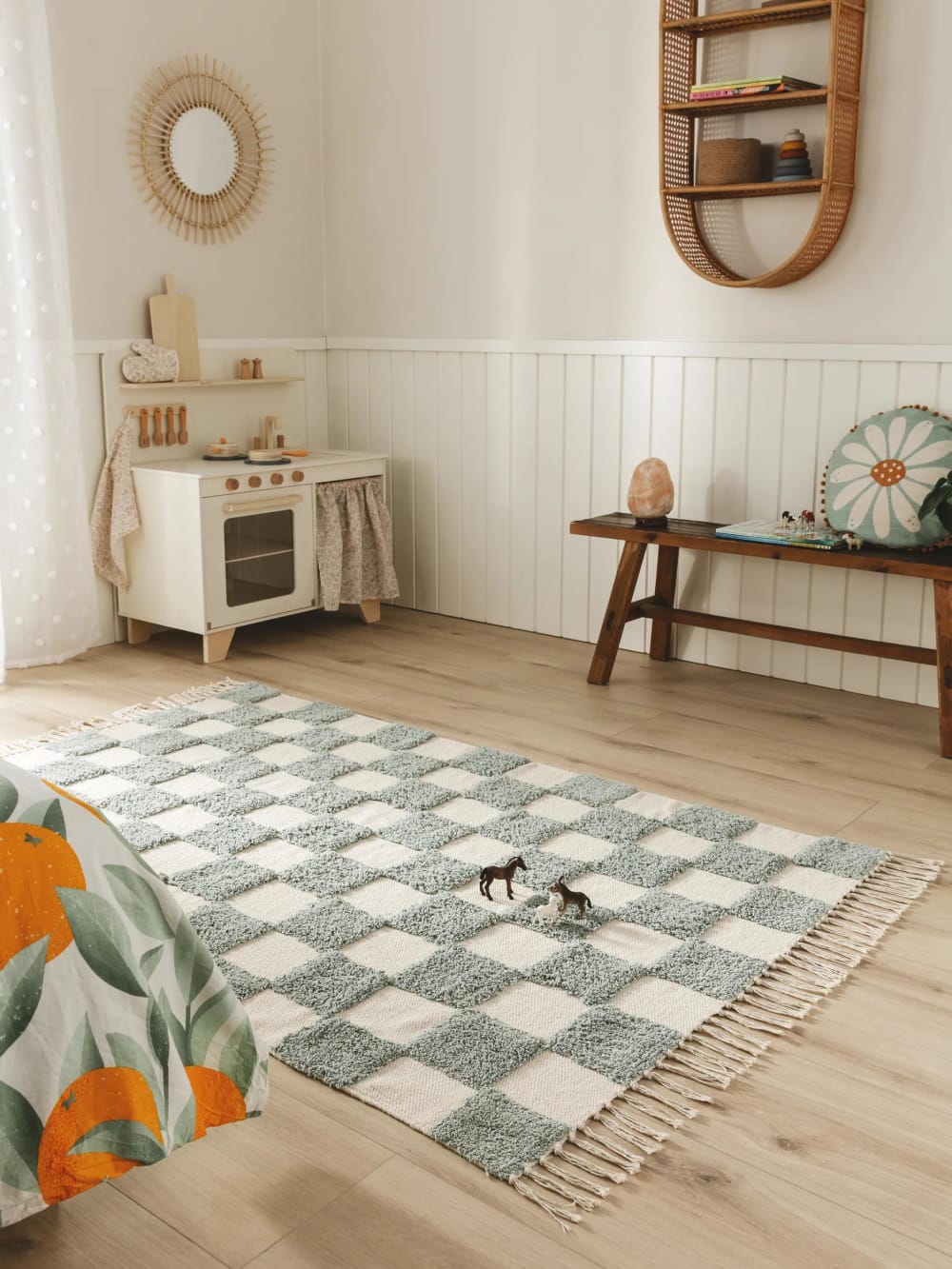 Tapis enfant bleu clair 160x230 - Maisons du Monde