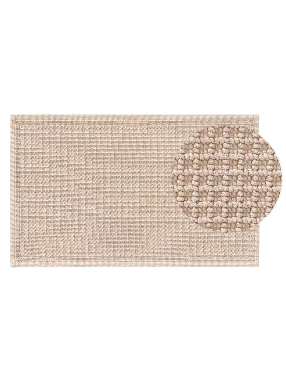 Benuta Badematte beige 50x80 style modern - Baumwolle