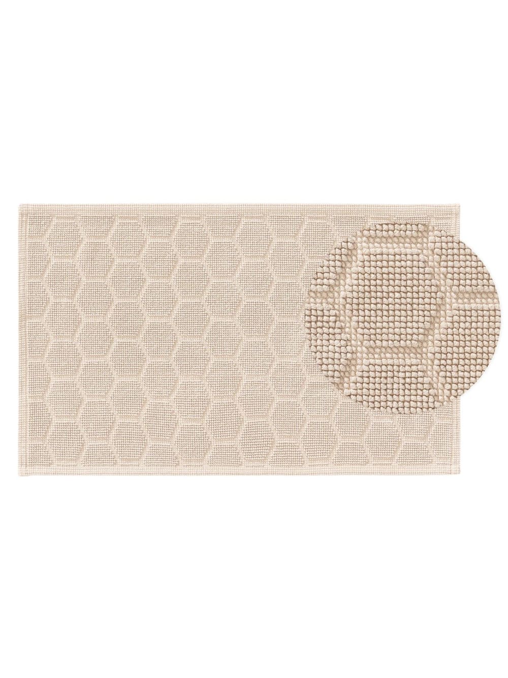 Tapis de bain beige 50x80