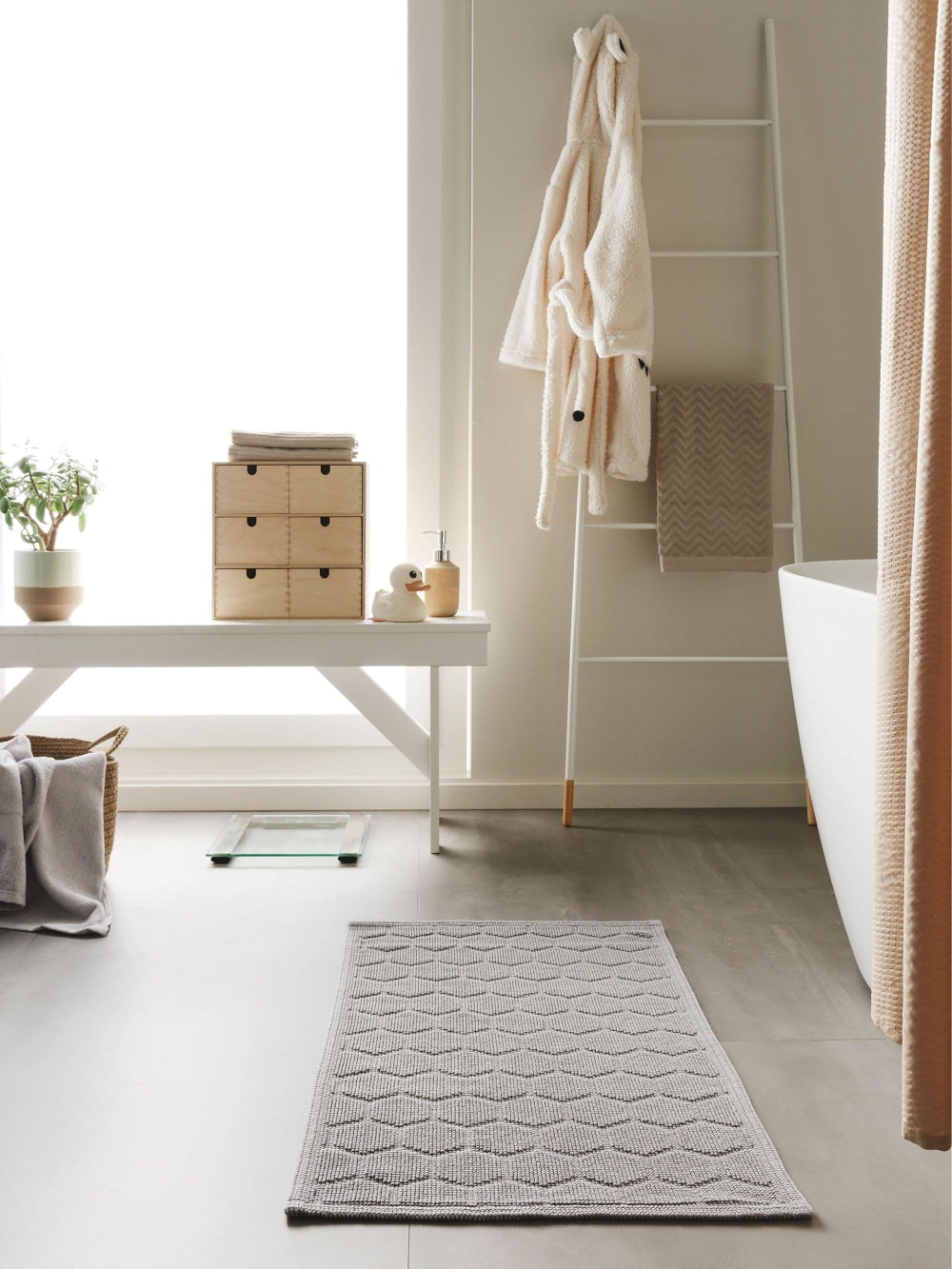 Tapis de bain gris 50x80 - Maisons du Monde