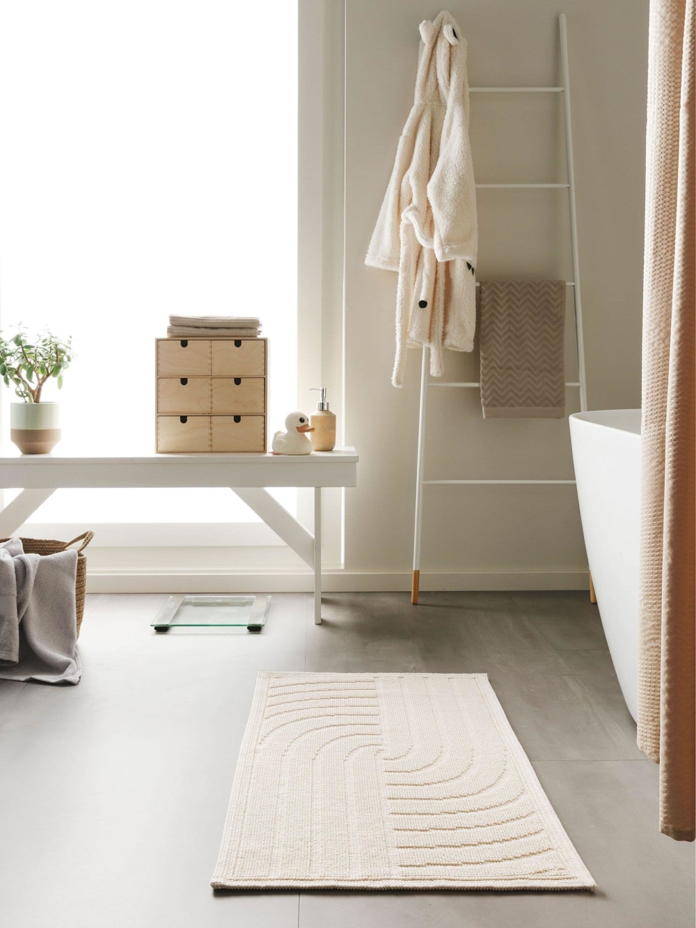 Tapis de bain crème 50x80 - Maisons du Monde