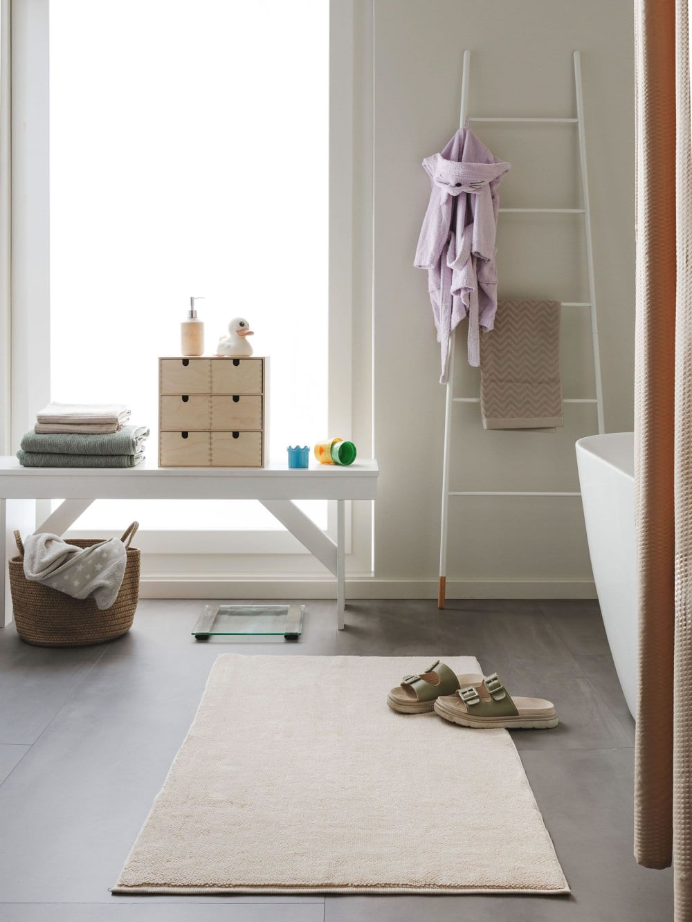 Tapis de bain beige 50x80 - Maisons du Monde
