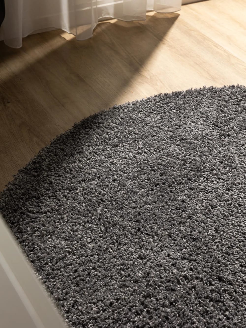 Tapis à poils longs gris D 250 rond — vue 4