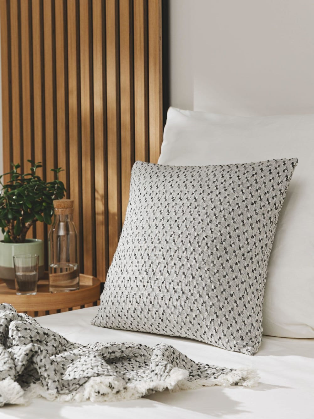 Housse de coussin gris 45x45 - Maisons du Monde