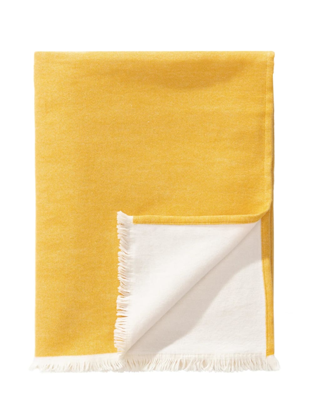 Plaid en coton jaune 130x170