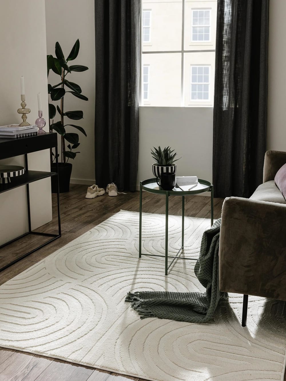 Benuta Teppich cream 80x150 style modern Beige Pvc - Polyvinlychlorid