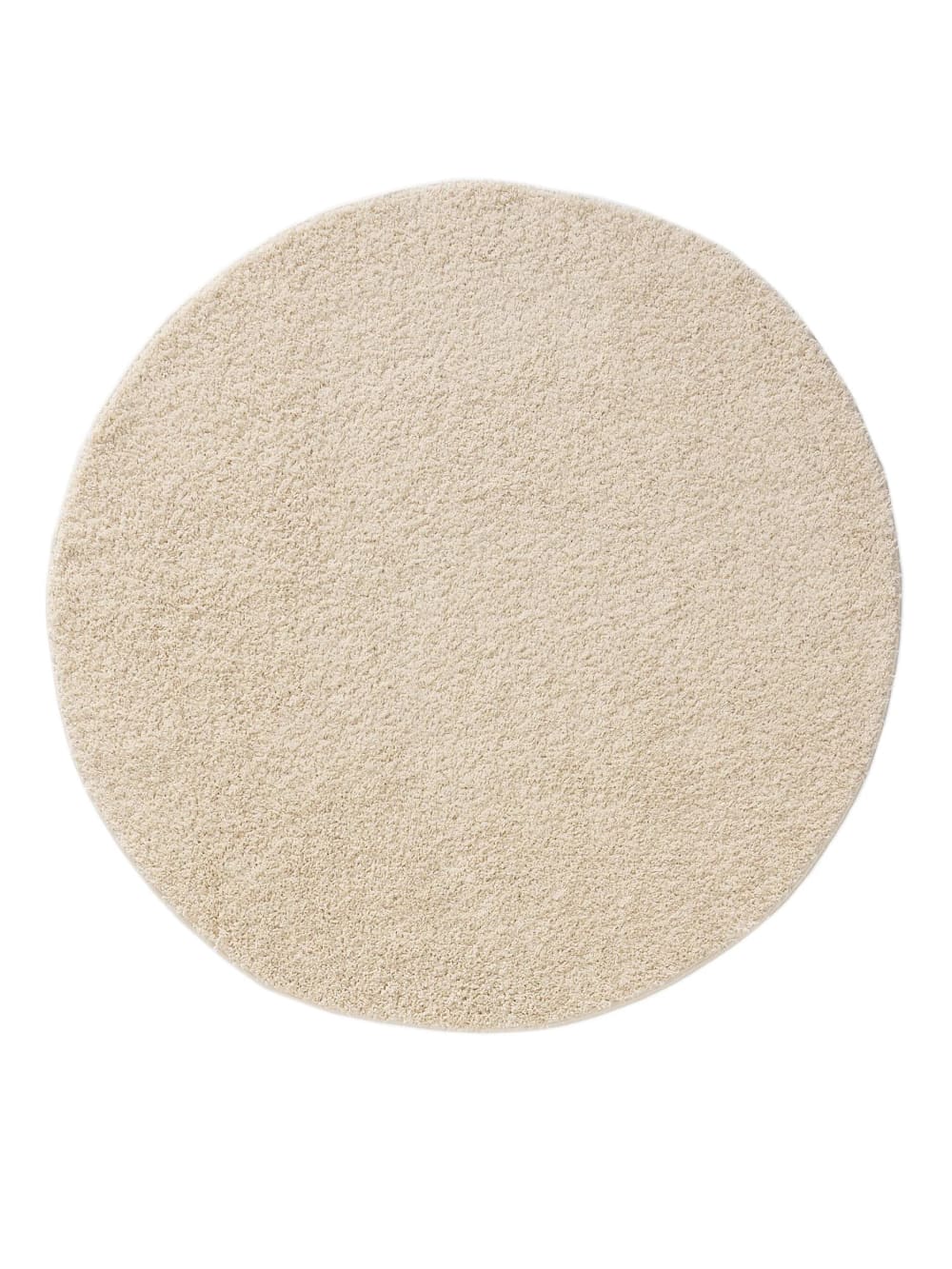 Tapis à poils longs crème D 160 rond