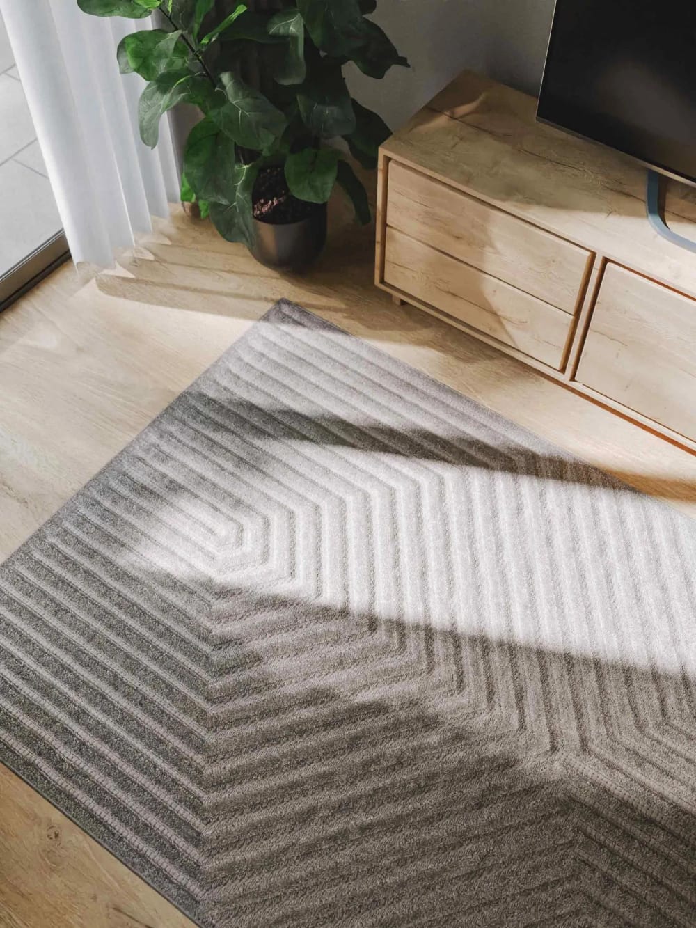 Tapis gris clair 160x230 — vue 4