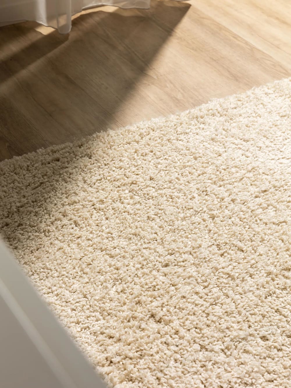 Tapis à poils longs crème 200x200 — vue 4