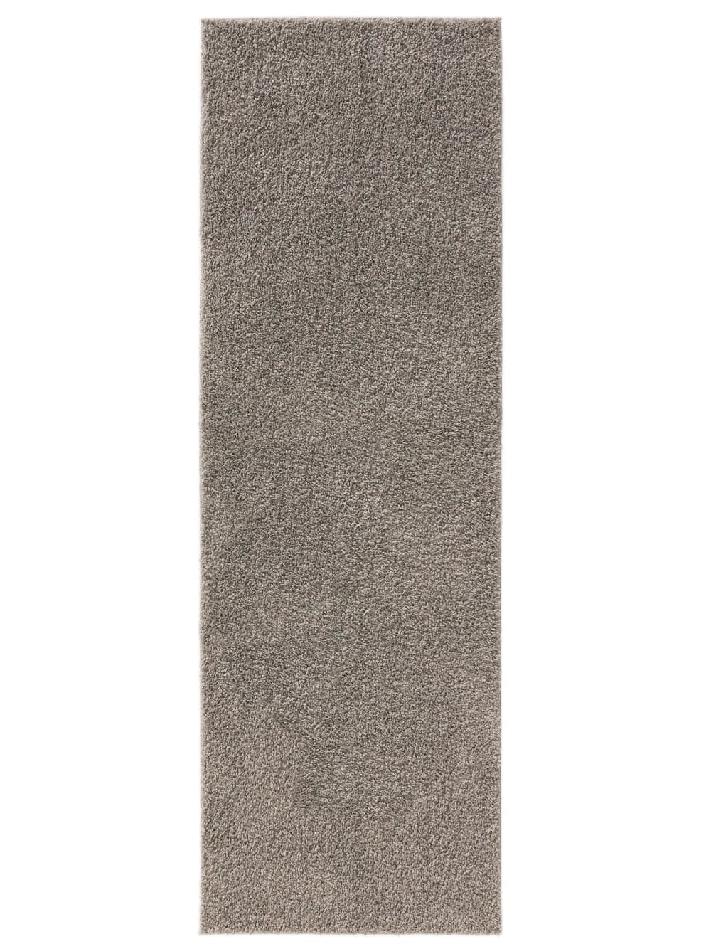 Tapis à poils longs gris clair 70x200