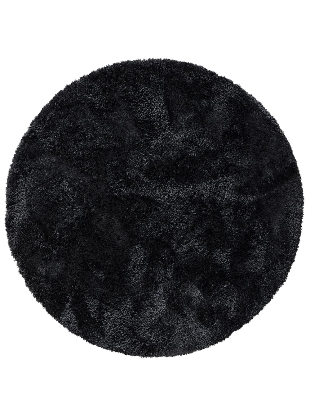 Tapis à poils longs anthracite D 80 rond