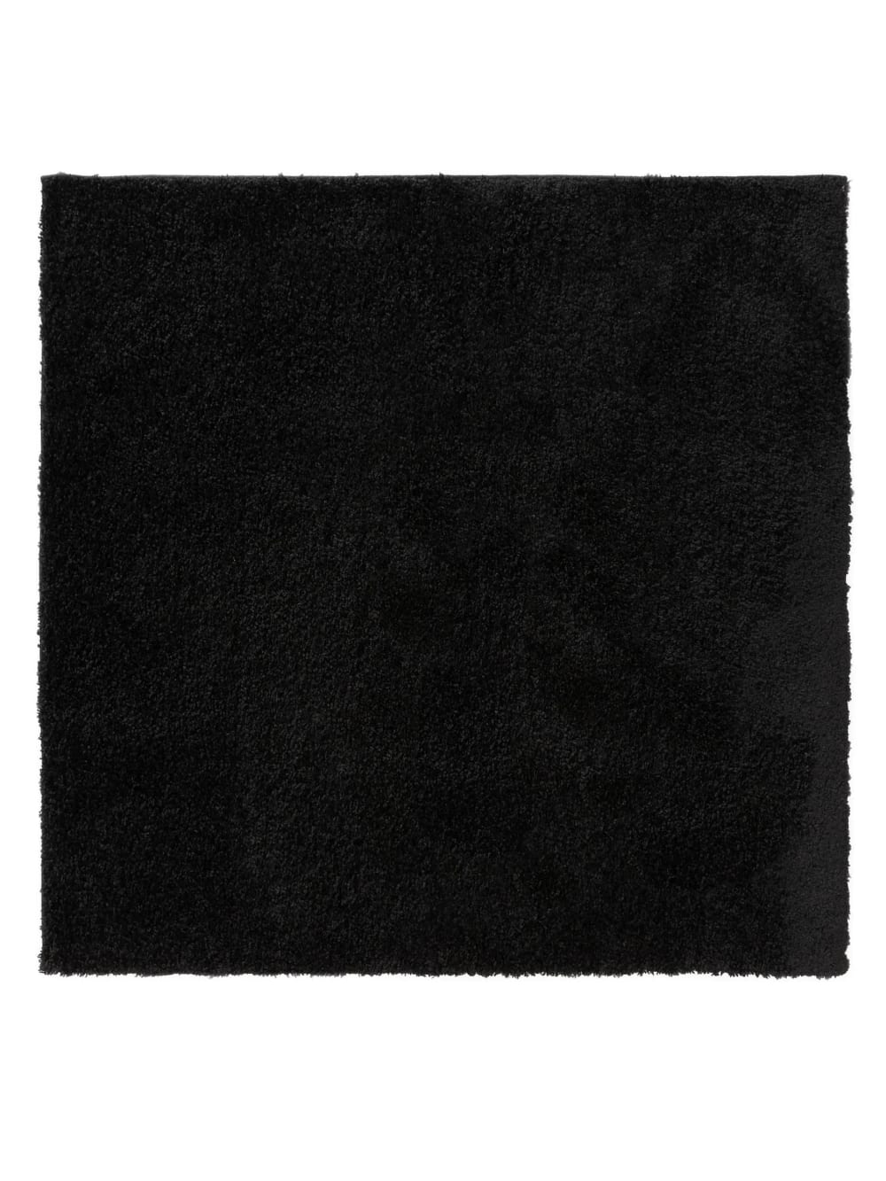 Tapis à poils longs noir 160x160