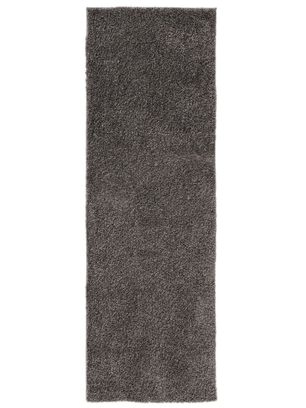 Tapis à poils longs gris 70x200