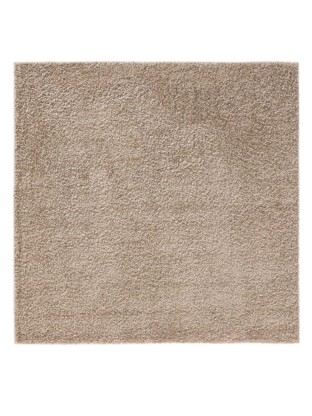 Tapis à poils longs beige 200x200