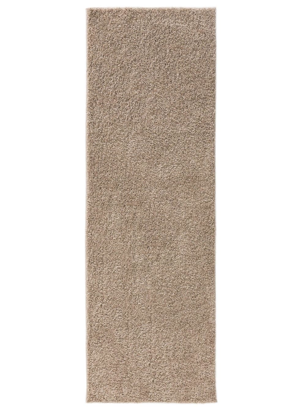 Tapis à poils longs beige 80x300