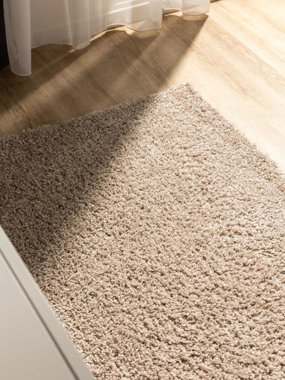 Tapis à poils longs beige 80x300 — vue 4