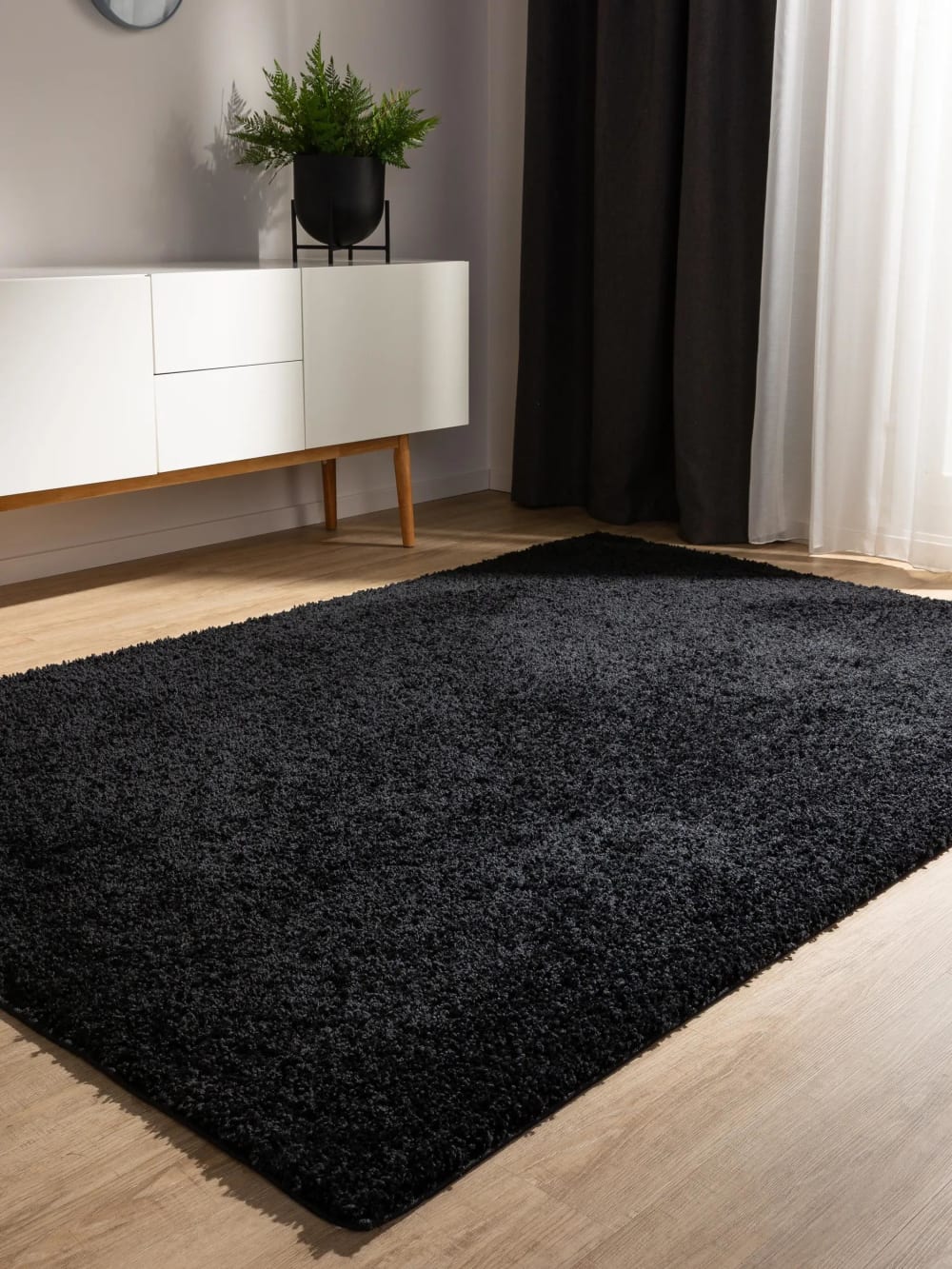 Tapis à poils longs noir 80x150 — vue 3