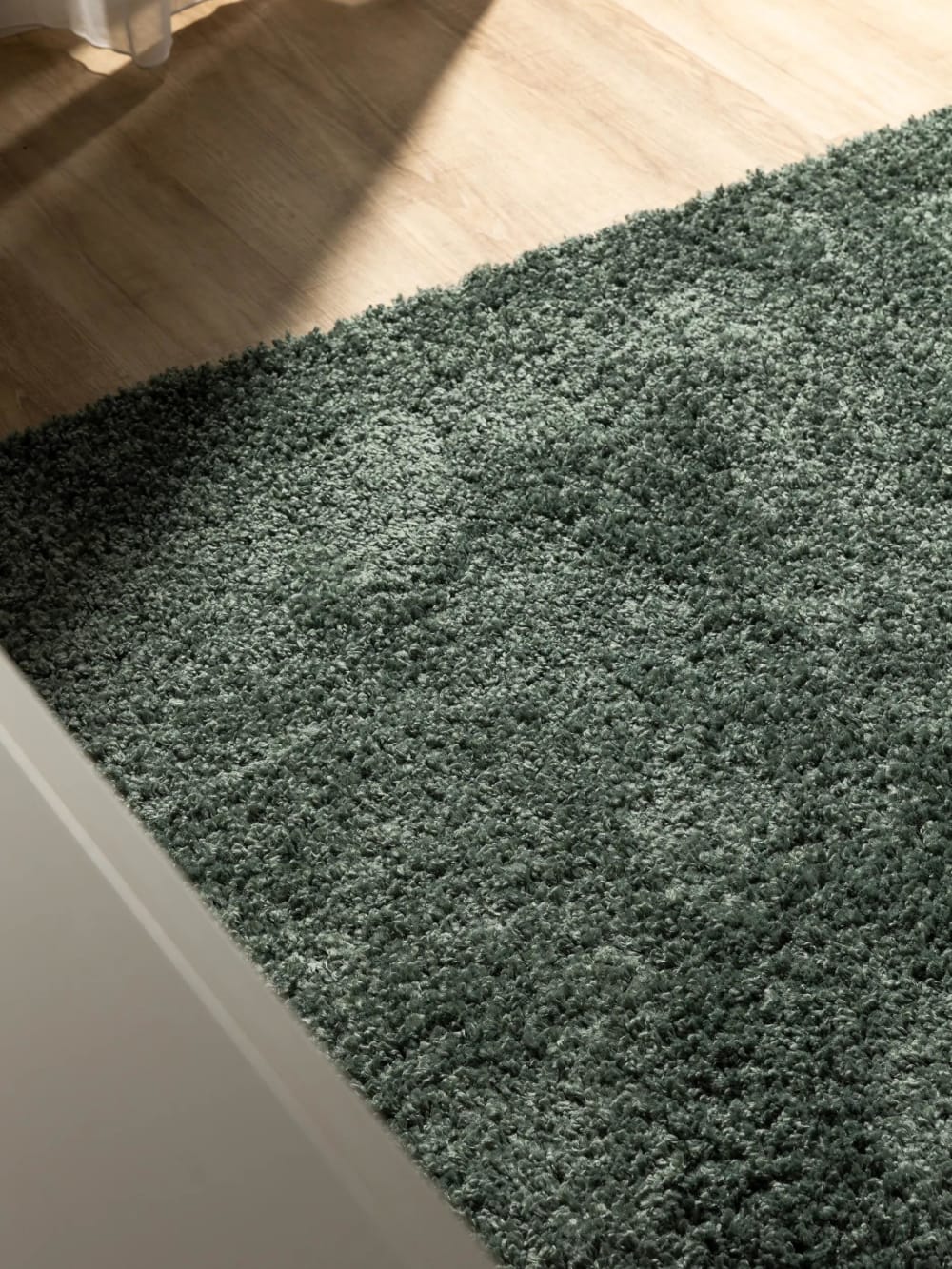 Tapis à poils longs vert clair 200x200 — vue 4