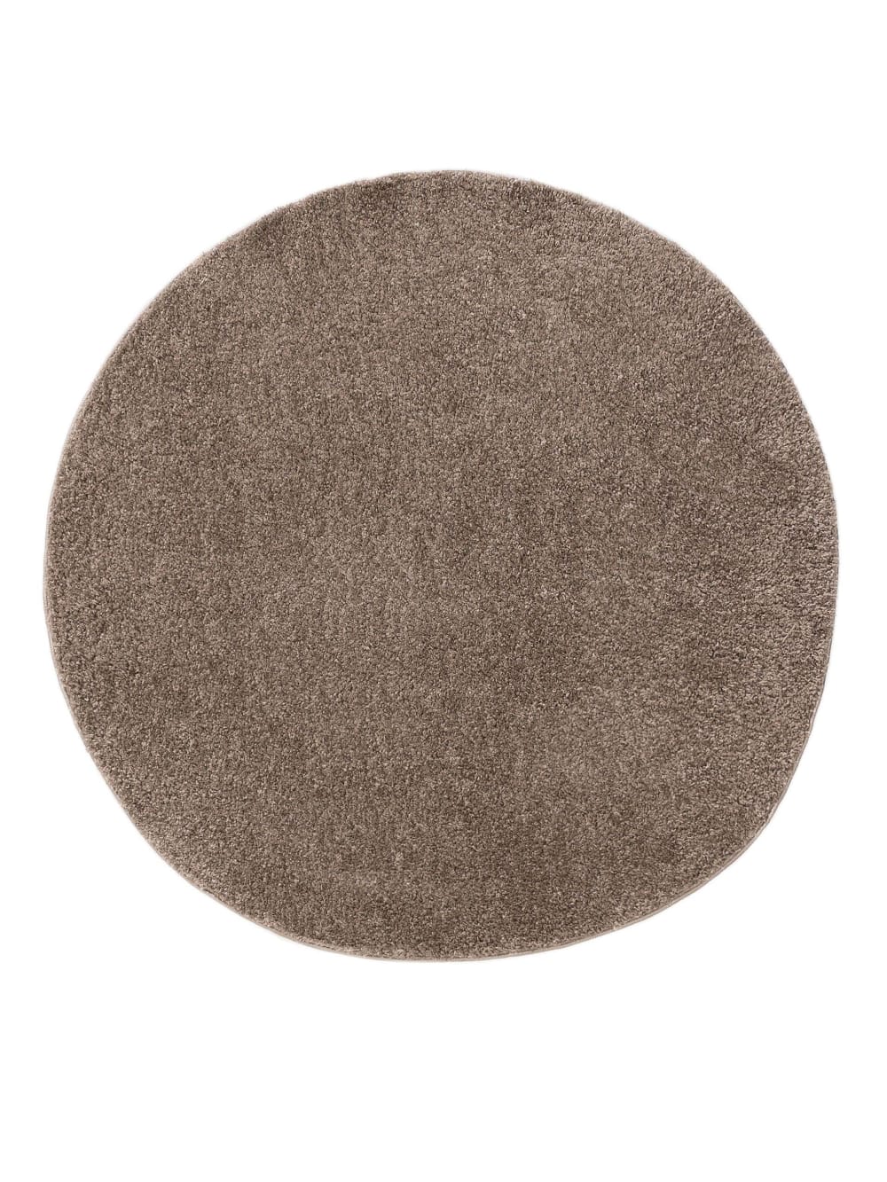 Tapis à poils longs taupe D 160 rond