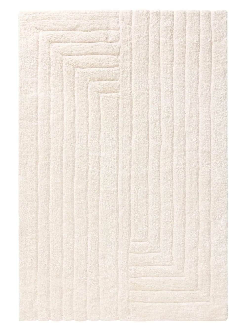 Tapis à poils longs crème 200x300