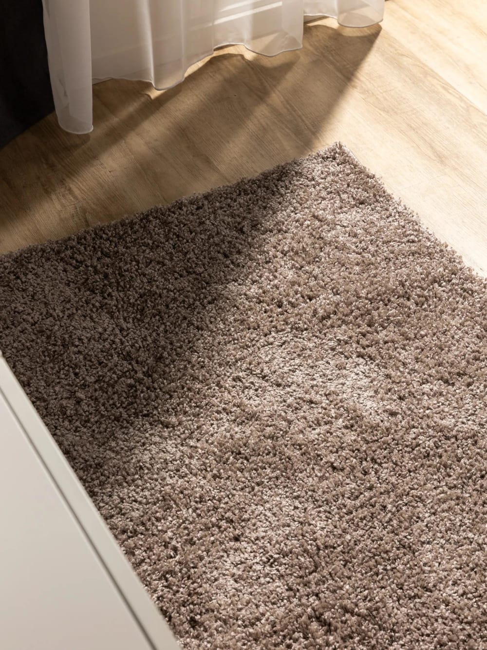 Tapis à poils longs taupe 80x250 — vue 4