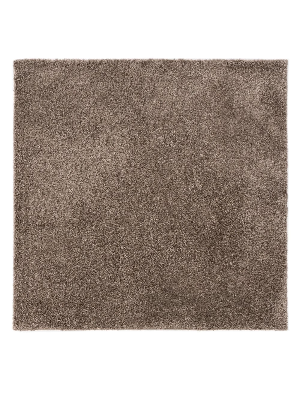 Benuta Hochflorteppich taupe 160x160 style modern - Pvc - Polyvinlychlorid