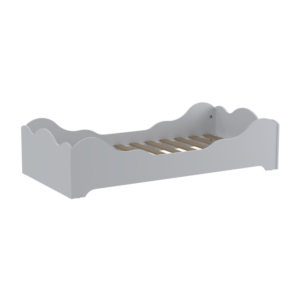 Lit enfant avec sommier, blanc, 90x190cm