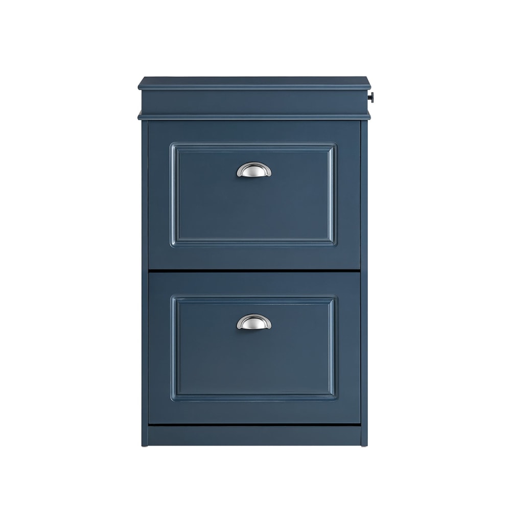 SoBuy Schuhkipper Schuhschrank mit 2 Klappen MDF(E1) Blau Blau Spanplatte