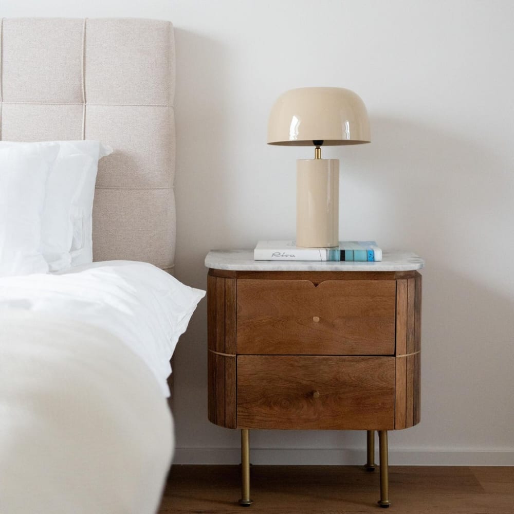 Lampe en acier beige - Maisons du Monde