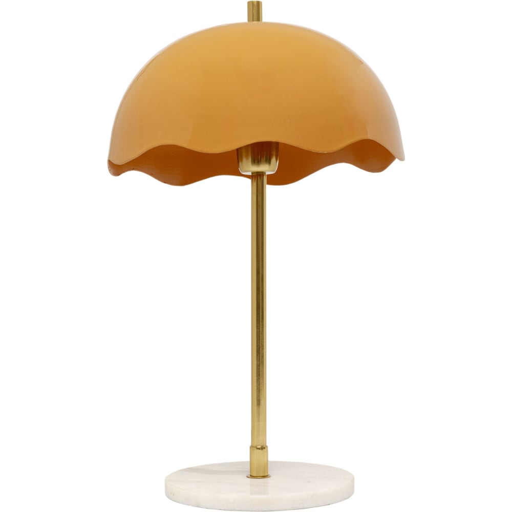 Tischleuchte aus Stahl und Marmor in Orange, H50cm - Maisons Du