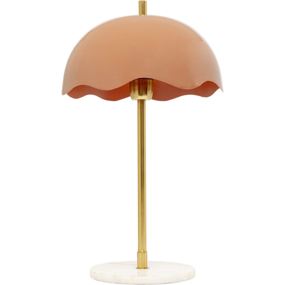 Lampe en acier rose, doré et marbre blanc - Maisons du Monde