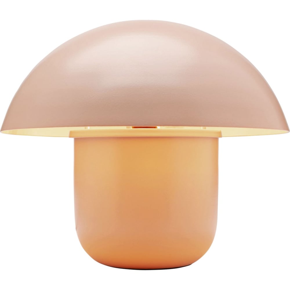 Kare Design Tischleuchte in Pilzform aus Stahl in Rosa, H27cm style modern Rosa Stahl