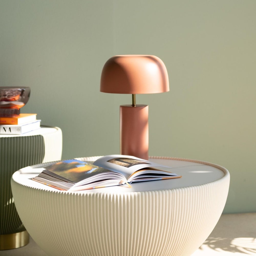 Tischleuchte aus Stahl in Orange, H38cm - Maisons Du Monde