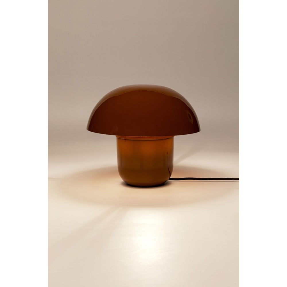 Lampe champignon en acier marron