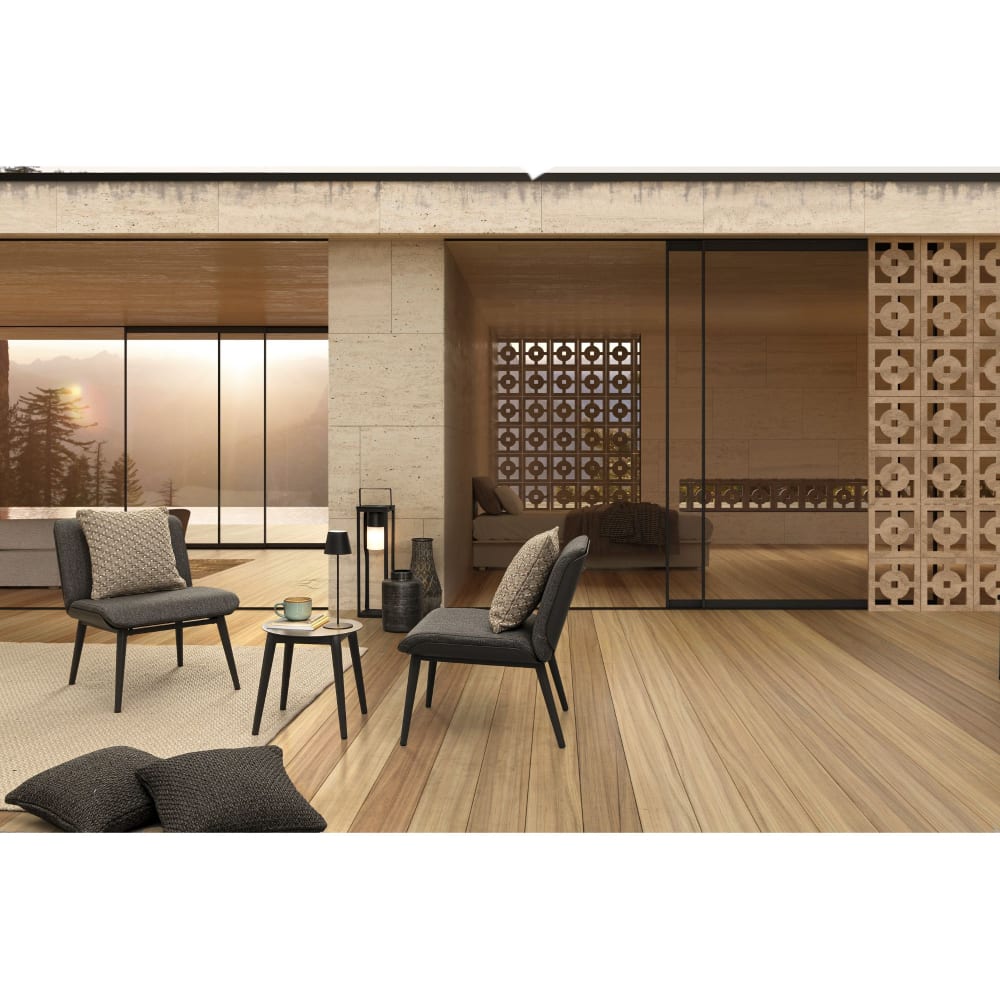 Set de salon de jardin en aluminium et coussins toile anthracite - Maisons du Monde