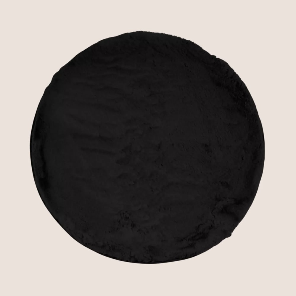 Tapis rond en polyester d80 noir — vue 3